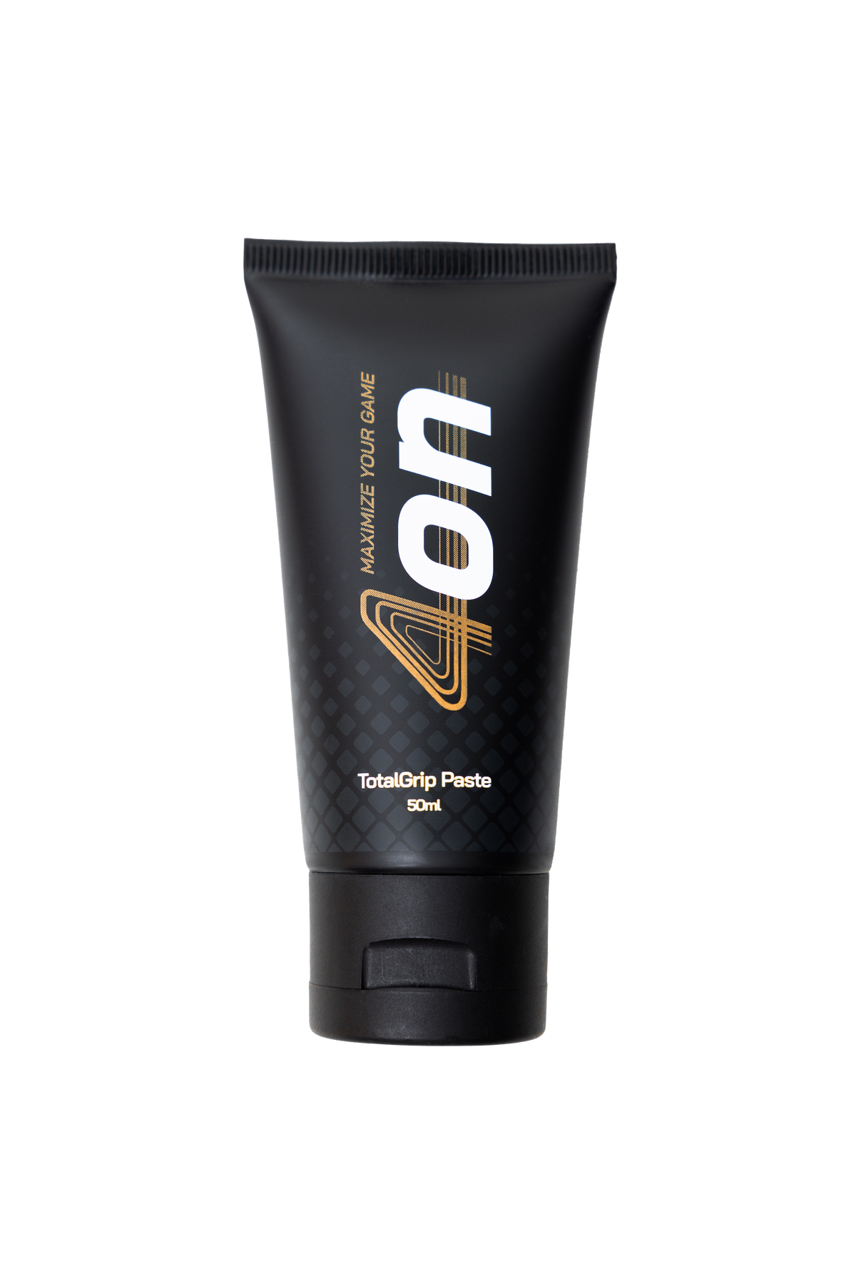 Front view of the white 4on TotalGrip Paste tube with black and gold packaging details.